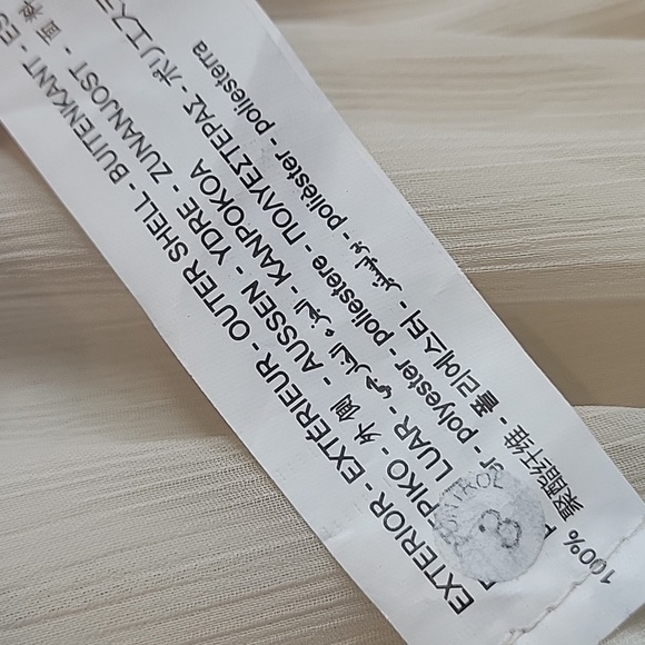 Zara short frilled ruffle chiffon jumpsuit romper / cream & black - Picture 12 of 12